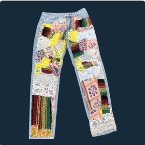 Patchwork Multicolor Women's Jeans